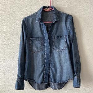 Cloth & Stone Faux Denim Button-Up